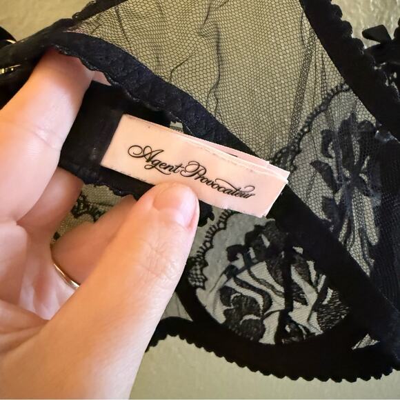 Agent Provocateur Winnette Plunge Underwired Bra in Black Size 36B - Picture 4 of 5